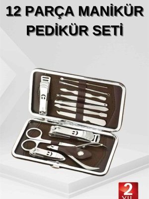 12 Parça El Ayak Temizleme Pense Kir Temizleme Aparatı Kaş Cımbızı
