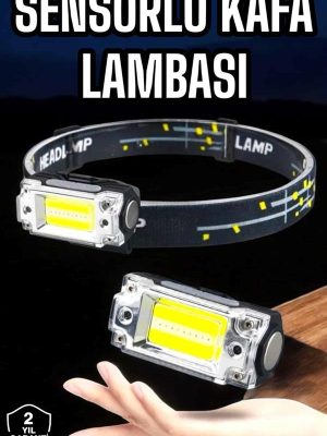 Kafa Lambası El Fenerli Kamp Lambası USB Şarjlı Esnek Lamba