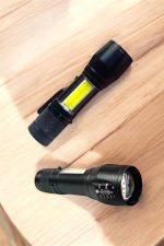 Şarjlı Metal Zoomlu El Feneri Işıldak Led Işık Taşınabilir El Lambası - Görsel 2