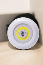 Spot Lamba Led Işık 3'lü Uzaktan Kumandalı Pilli Yapışkanlı Kablosuz - Görsel 2
