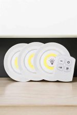 Spot Lamba Led Işık 3'lü Uzaktan Kumandalı Pilli Yapışkanlı Kablosuz - Görsel 5
