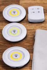 Led Lamba 3'lü Uzaktan Kumandalı Yapışkanlı Beyaz Işık - Görsel 3