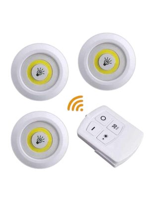 Led Lamba 3'lü Uzaktan Kumandalı Yapışkanlı