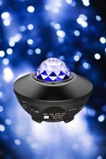 Projektör Yıldız Gece Lambası Disko Topu Bluetooth Bağlantılı Taşınabilir Şarjlı - Görsel 4