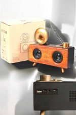 Bluetooth Hoparlör Ahşap Klasik Retro Gramofon Bluetooth Müzik Kutusu - Görsel 4