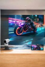 Akıllı Projeksiyon Powerbankli Taşınabilir Sinema Projektörü 4k HD Kaliteli - Görsel 5