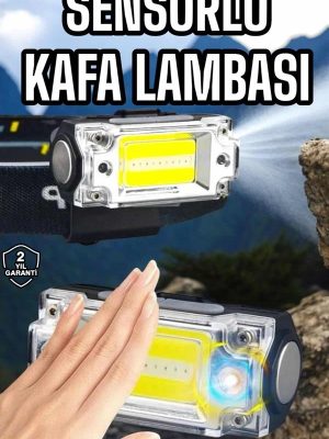 Şarjlı Kafa Feneri Suya Dayanıklı Ayarlanabilir Kamp Feneri