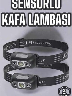 Kafa Lambası Kamp Lambası Led Işık Şarjlı Ayarlanabilir