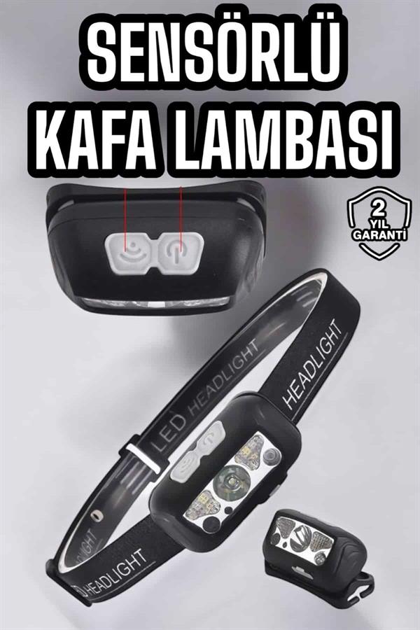 Compressed by jpeg-recompress Kafa Lambası Kamp Lambası Sensörlü Şarjlı Ayarlanabilir - Görsel 1
