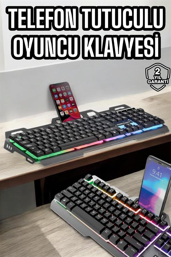 Compressed by jpeg-recompress Oyuncu Klavyesi Q Klavye RGB Işıklı Mouse Hediyeli - Görsel 1