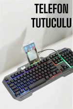 Oyuncu Klavyesi Q Klavye RGB Işıklı Mouse Hediyeli - Görsel 2