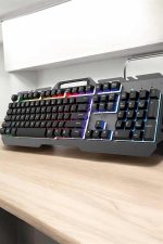 Q Klavye RGB Işıklı Klavye Ve Mouse Seti Kablolu Mouse Hediyeliş - Görsel 2