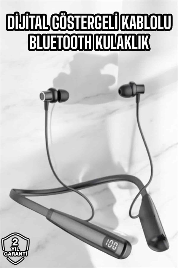 Compressed by jpeg-recompress Dijital Göstergeli Kulak İçi Kablosuz Bluetooth Kulaklık Boyun Bantlı - Görsel 1