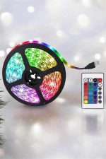 Yeni Nesil RGB Işıklı 10Metre Şerit Led Kumandalı Şarj Edilebilir - Görsel 3