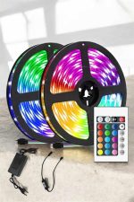 Yeni Nesil RGB Işıklı 10Metre Şerit Led Kumandalı Şarj Edilebilir - Görsel 5