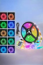 Yeni Nesil RGB Işıklı 10Metre Şerit Led Kumandalı Şarj Edilebilir - Görsel 2