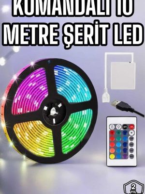 Smart Şerit Led TV Arkası Renkli Kumandalı 10 Metre