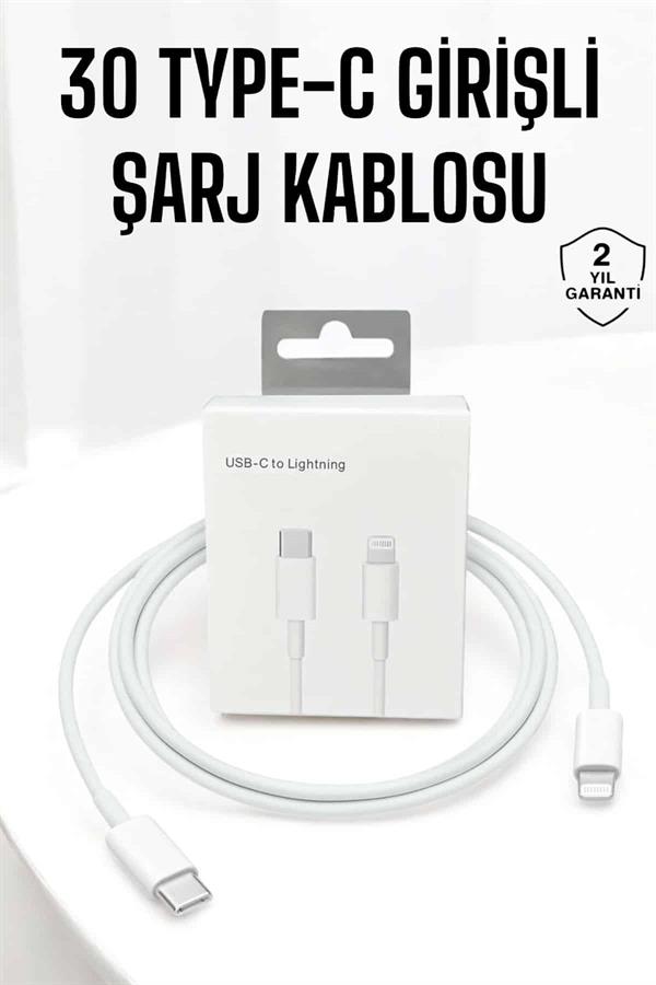 Compressed by jpeg-recompress Iphone Uyumlu İOS Uyumlu Lightning Hızlı Şarj Tye C Lightning Şarj Kablosu - Görsel 1