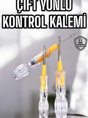 Çift Taraflı Elektrik Kontrol Kalemi Şeffaf Tornavida