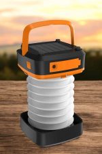 Güneş Enerjili Led Lamba Kamp Lambası Katlanabilir Lamba USB Şarjlı - Görsel 5