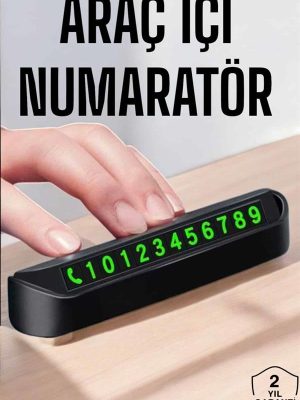 Numaralık Araç İçi Araba Araç Park Numaratör Telefon Numarası Yazma