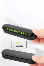 Araç İçi Numaratör Numaralık Torpido Üstü Açılır Kapanır Telefon Numarası Bırakma - Görsel 3