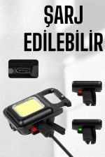Kamp Işığı Çok Fonksiyonlu Taşınabilir Anahtarlık Kapak Açma Manyetik Özelliği - Görsel 4