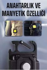 Anahtarlık Çok Amaçlı Mıknatıslı Taşınabilir Işık Led Şarjlı - Görsel 5