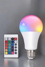 RGB Led Lamba Led Işık Ampul Renk Değiştirebilen 100 Watt - Görsel 4