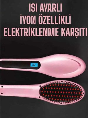 Fön Tarağı Saç Düzleştirici Sıkı Dişli Isı Ayarlı Elektriklenme Karşıtı