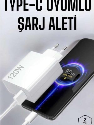 Type-C 120W Şarj Aleti Hızlı Şarj Turbo