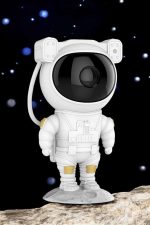 Astronot Bluetooth Hoparlör Gökyüzü Projektör Gece Lambası - Görsel 4