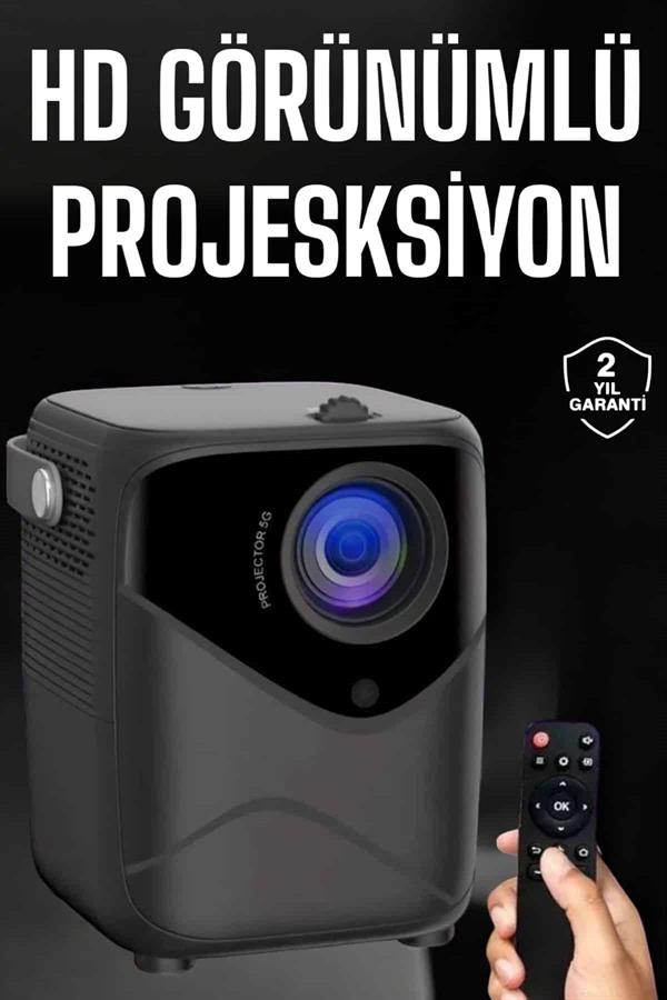 Compressed by jpeg-recompress Yüksek HD Görünümlü Taşınabilir Projeksiyon Cihazı - Görsel 1