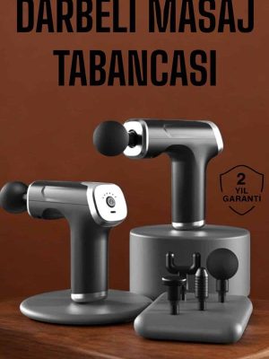 4 Başlıklı Darbeli Şarjlı Masaj Aleti Tabancası Kablosuz
