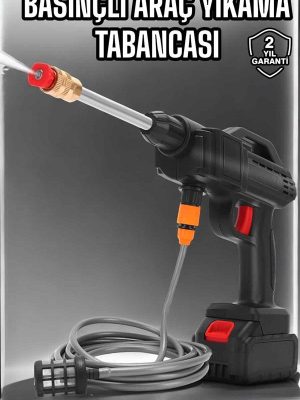 Şarjlı Oto Yıkama Tabancası Su Basınçlı Hazneli Bataryalı