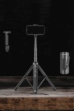 Tripod Kablosuz Bluetooth Bağlantılı Selfie Çubuğu 360 Derece Dönebilen - Görsel 4