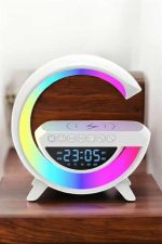 Bluetooth Hoparlör 15W Kablosuz Hızlı Şarj LED Gece Lambası - Görsel 4