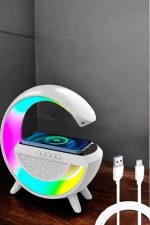 Bluetooth Hoparlör 15W Kablosuz Hızlı Şarj LED Gece Lambası - Görsel 3
