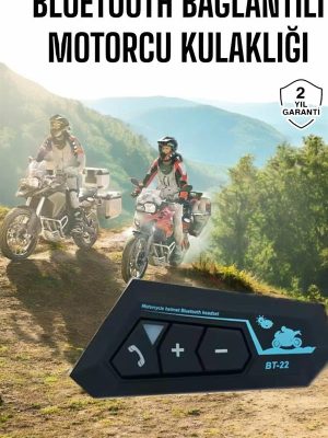 İnterkom Intercom Kask Kulaklık Bt22 Bluetooth Motosiklet Kulaklık 5.0 Bluetooth