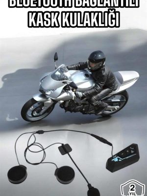 Kask Kulaklığı Motosiklet Intercom Interkom Dinleme Konuşma Özellikli Su Geçirmez