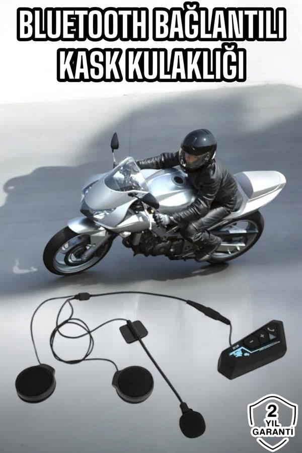 Compressed by jpeg-recompress Kask Kulaklığı Motosiklet Intercom Interkom Dinleme Konuşma Özellikli Su Geçirmez - Görsel 1