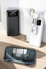 20.000 Mah Led Işıklı LCD Ekran USB Girişli Type-C Lightning Powerbank - Görsel 5