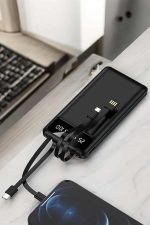 Powerbank 20.000 Mah LCD Ekran USB Lightning Type-C Uyumlu İOS ve Android - Görsel 5