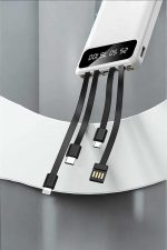 Powerbank 20.000 Mah LCD Ekran USB Lightning Type-C Uyumlu İOS ve Android - Görsel 4