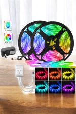 5 Metre Şerit Led RGB Işıklı Kumandalı Güç Adaptörü Her Ortama Uygun - Görsel 4