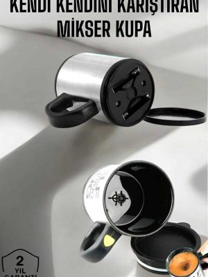 Yazılı Mug Kupa Karıştırıcı Özelliği Ve Paslanmaz Çelik