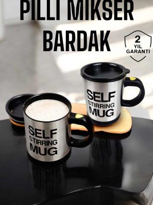 Mikser Kupa Yazılı Mug Bardak Karıştırma Özelliği