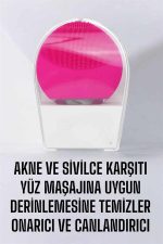 Profesyonel Yüz Temizleme Masaj Aleti Su Geçirmez, Kablosuz Şarj Özellikli Kolay Temizlenebilir - Görsel 5