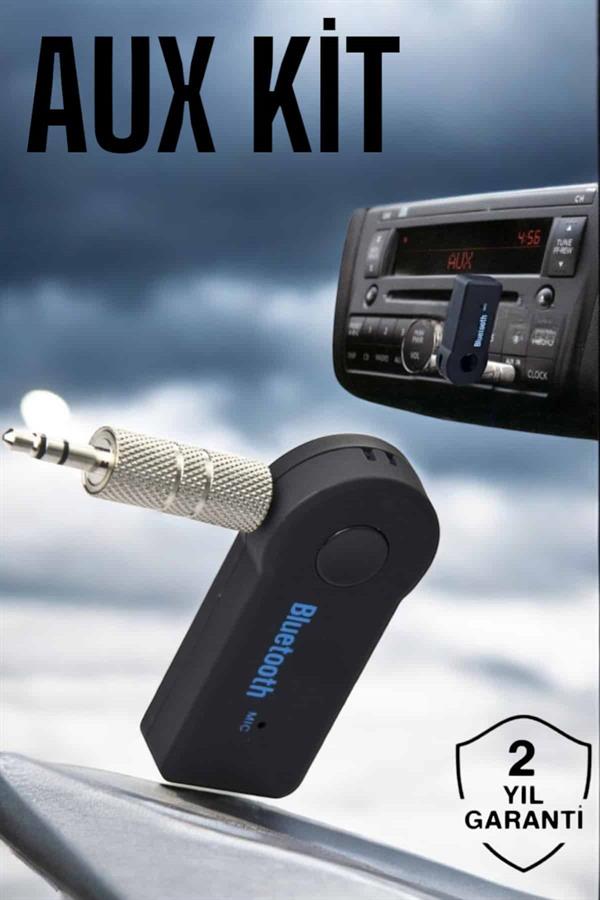 Compressed by jpeg-recompress Tüm Araçlara Uyumlu Aux Car Bluetooth Kablosuz Araç Bağlantı Kiti - Görsel 1