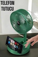 Soğutucu Vantilatör Telefon Standlı Mini Fan - Görsel 5